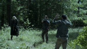 Promises Broken- Leah and Daryl find a man in the woods- AMC, The Walking Dead
