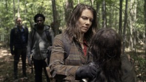 Promises Broken- Maggie puts down a walker- AMC, The Walking Dead