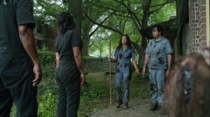 Promises Broken- Princess asks fake Stephanie how much longer they have to clear buildings- AMC, The Walking Dead