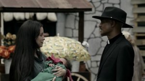 New Haunts- Gabriel offers to take the baby for tonight- AMC, The Walking Dead