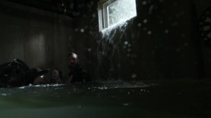 No Other Way- Aaron, Gracie, and Judith in the water- AMC, The Walking Dead