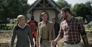 The Lucky Ones- Aaron gives Pamela, Lance, and Mercer a tour of Alexandria- AMC, The Walking Dead