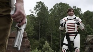 The Rotten Core- Aaron about to shoot Carlson- AMC, The Walking Dead