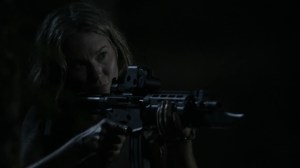 Trust- Leah points a gun at Lance- AMC, The Walking Dead