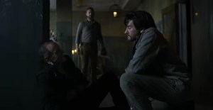 Warlords- Carlson demands Ian tell him about the stolen weapons- AMC, The Walking Dead