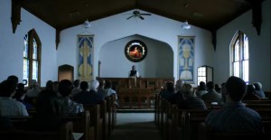 Warlords- Gabriel delivers a sermon- AMC, The Walking Dead