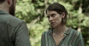 Warlords- Maggie shows Aaron a map- AMC, The Walking Dead