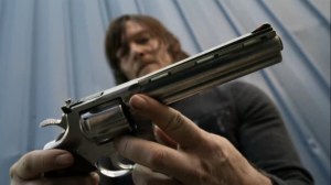 A New Deal- Daryl holds Rick's Colt Python- AMC, The Walking Dead