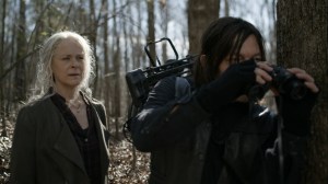 Outpost 22- Carol and Daryl see Connie brought as a prisoner- AMC, The Walking Dead