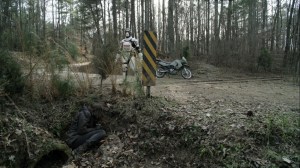 Outpost 22- Maggie hides from a Commonwealth soldier- AMC, The Walking Dead