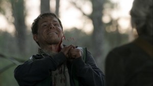 Outpost 22- Train operator stabs himself- AMC, The Walking Dead