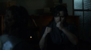 Variant- Eugene acts like he's going to fight Daryl- AMC, The Walking Dead