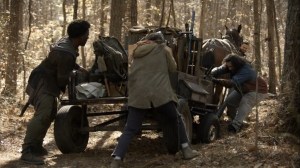 Variant- Wagon stuck on the road- AMC, The Walking Dead