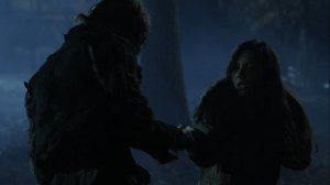 Variant- Walker grabs Lydia's weapon- AMC, The Walking Dead