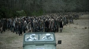 Family- Commonwealth soldiers lead walker herd to Commonwealth- AMC, The Walking Dead