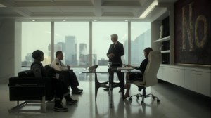 The Paradox of Intermediate Transactions- Deputy Olmstead and Captain Muscavage, played by Paul McGillion, speak with Lorraine and Danish- Fargo, FX