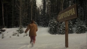 Linda- Dot runs towards Camp Utopia- Fargo, FX