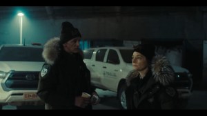 Part 1- Liz Danvers, played by Jodie Foster, and Hank Prior, played by John Hawkes, at the research center- True Detective, HBO